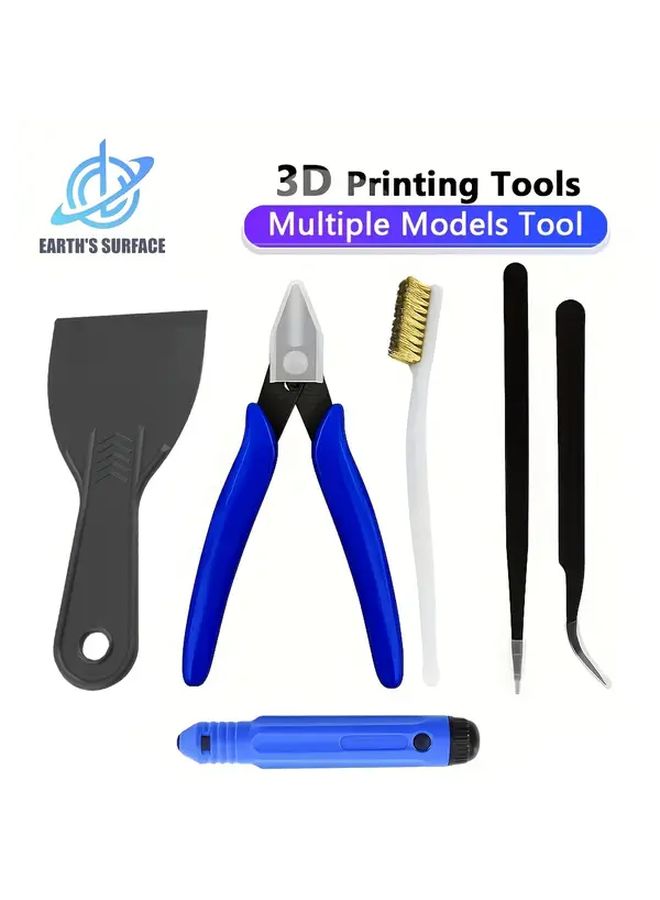 3D Printer Tool Kit Kit 1 Scissors Needles Tweezers Pliers Deburring - Image 1