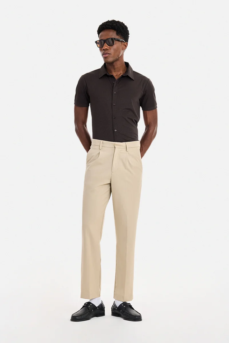 سنيتش Wine Checkered Half Sleeve Regular Fit Casual Shirt