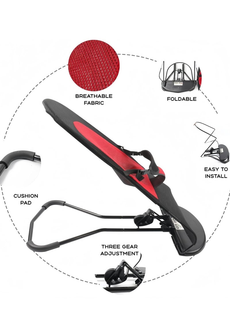 كرسي هزاز للأطفال حديثي الولادة ومقعد هزاز آمن ومتوازن باللون الأسود الناعم - Image 3