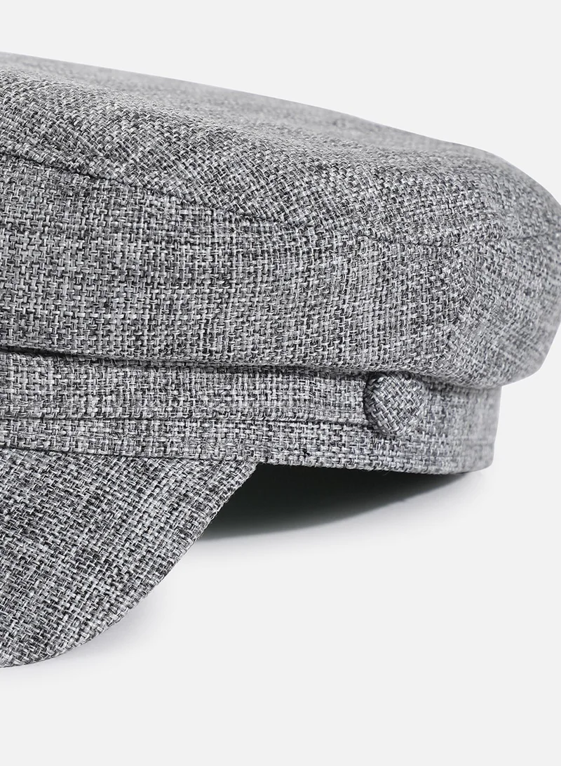 صوص هاوت قبعة بريتون رمادي فحمي سادة