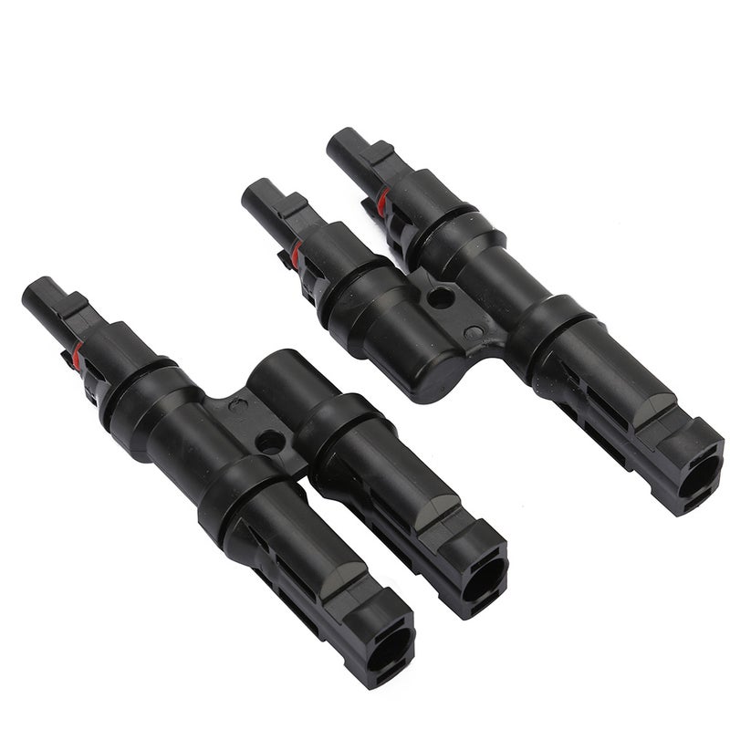 1 Pair T Type Branch Solar Panel Adapter 2 in 1 Parallel Connector Cable Splitter - Image 2