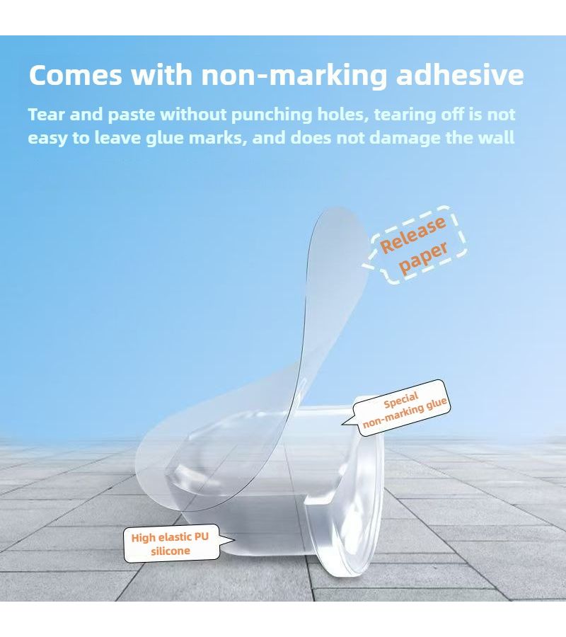 4 Pcs Door Stopper Set Self Adhesive Wall Protector Transparent Round Floor Buffer Door Knob Bumper Soft Silicone - Image 3