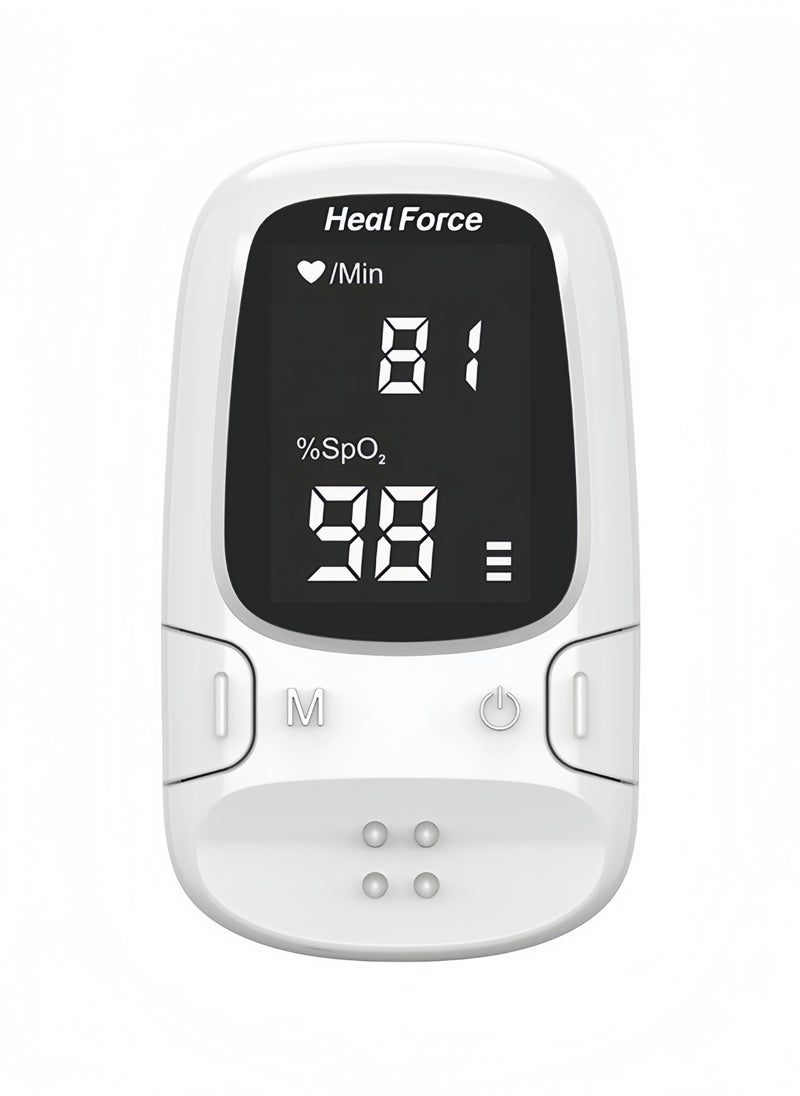 Heal Force - Pulse Oximeter, Blood Oxygen Meter Finger (SpO2) with Plethysmograph and Perfusion Index, Portable OLED Display - Image 1