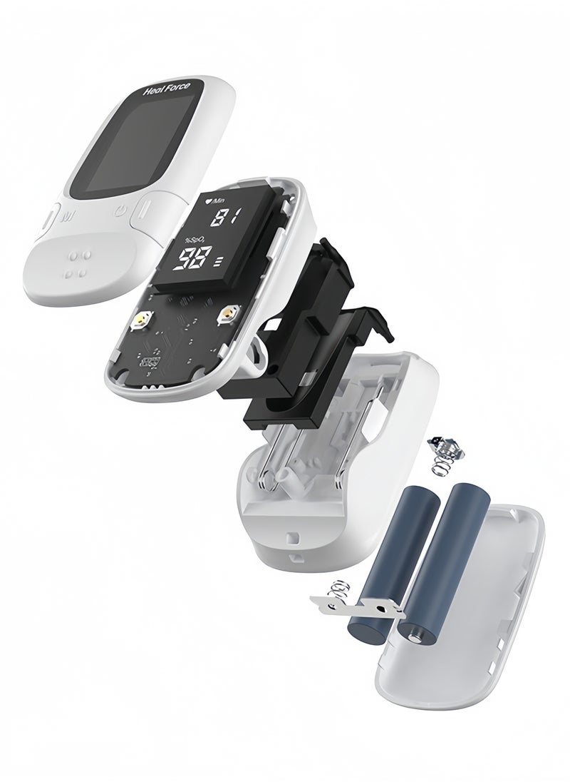 Heal Force - Pulse Oximeter, Blood Oxygen Meter Finger (SpO2) with Plethysmograph and Perfusion Index, Portable OLED Display - Image 1