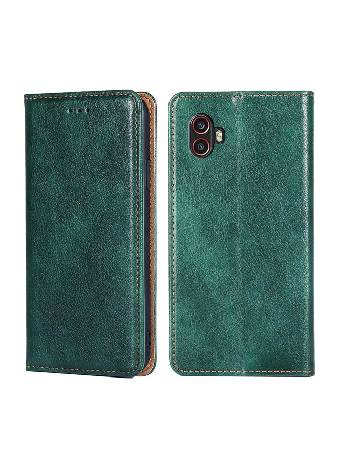 S-TOP Case For Samsung Galaxy Xcover6 Pro / Xcover Pro 2 Gloss Oil Solid Color Magnetic Flip Leather Phone Case - Image 1