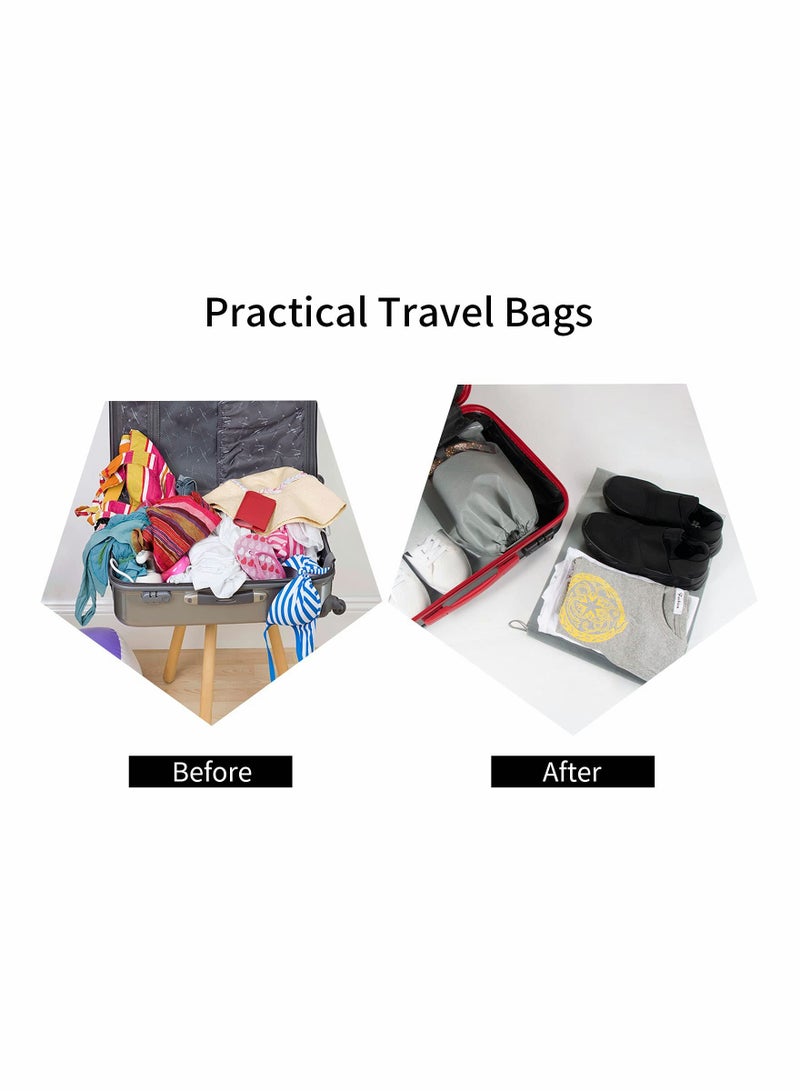 Zikra Travel Shoe Bag, 18 Pcs Non-Woven Dustproof with Rope Storage Bag, Portable Home Shoes Organizers, Men And Women Dustproof & Waterproof Sports Shoe Bags for Packing - Image 2