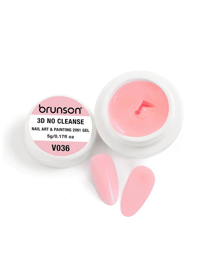 brunson Gel Paint 5g French Ombre Nail Art Soak Off UV LED Gel Polish For Manicure Pedicure Long Lasting 3D No Cleanse Nail Art 2 In1 Gel Creamy Painting Gel For 3d Sculpture Good Self Leveling Rich Pigment