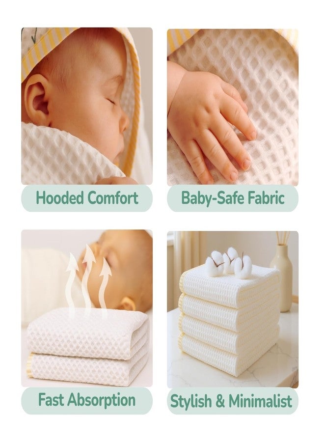 TIDY SLEEP Waffle Design Baby Bath Towel - Ultra Soft, Highly Absorbent Flora - Image 5