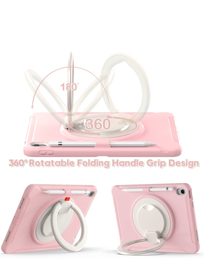 GULFLINK Rugged Heavy Duty Protective Case with Rotating Stand for ipad 10th 10.9 inch 2022（A2757/A2777）Colourful pink  - Image 2