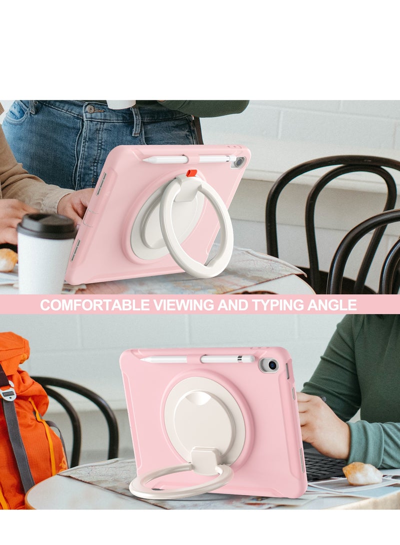 GULFLINK Rugged Heavy Duty Protective Case with Rotating Stand for ipad 10th 10.9 inch 2022（A2757/A2777）Colourful pink  - Image 5