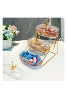 3 Layers Nut And Candy Serving Tray,  With Lid And Gold Plated Shelf, Snack Platter For Home Party, Light Luxury Style Acrylic Serving Tray for Home Decoration - pzsku/Z11E681A2787F0A032524Z/45/_/1737550186/81039ccf-609e-4184-8941-05a9a8603560