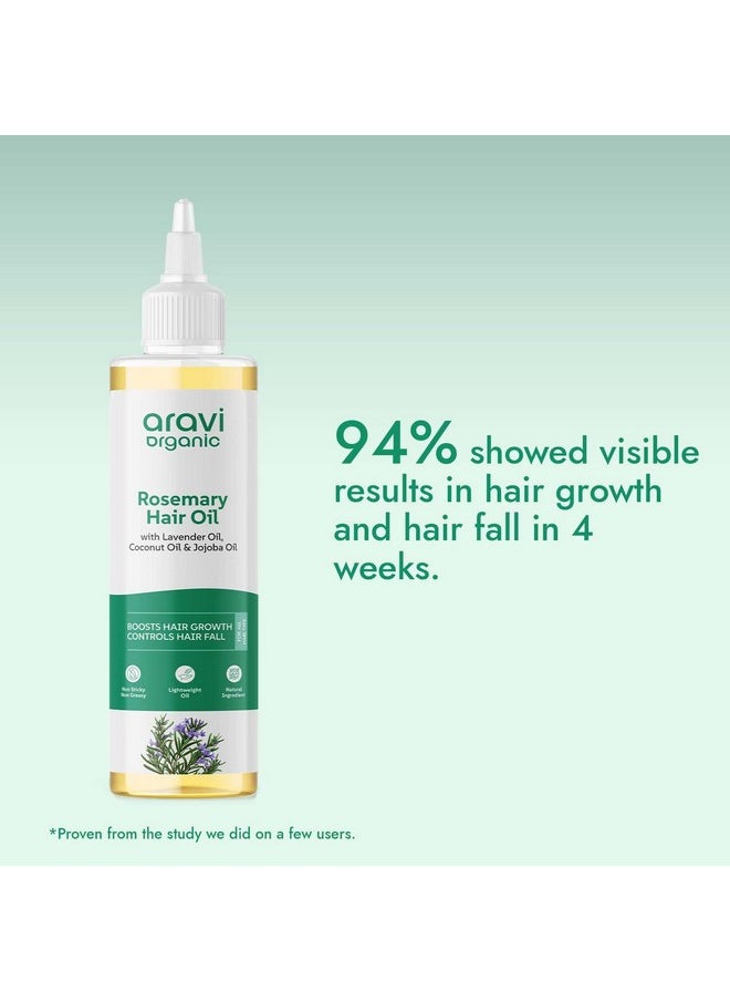 Aravi Organic Rosemary Lavender Hair Oil For Healthy Hair, Scalp, Hair Roots - 100% Pure & Natural - For Hair Growth & Hair Fall Control - 200 Ml  - Image 4