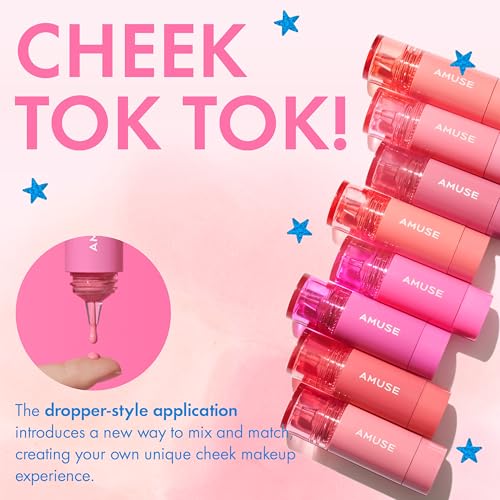 AMUSE SEOUL Cheek Tok Tok Liquid Blush 02 BALLERINA TOK Soft Velvet Cheek Stain Natural Flush Long Lasting Cheek Tint Buildable Matte Finish Vegan Korean Beauty Makeup - Image 3