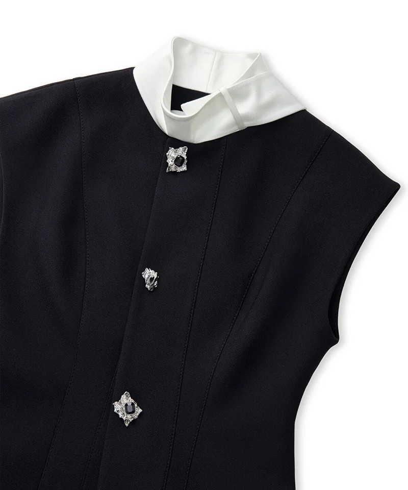 Ipekyol  Jewel-Button Color-Block Vest for Women | Best Price UAE