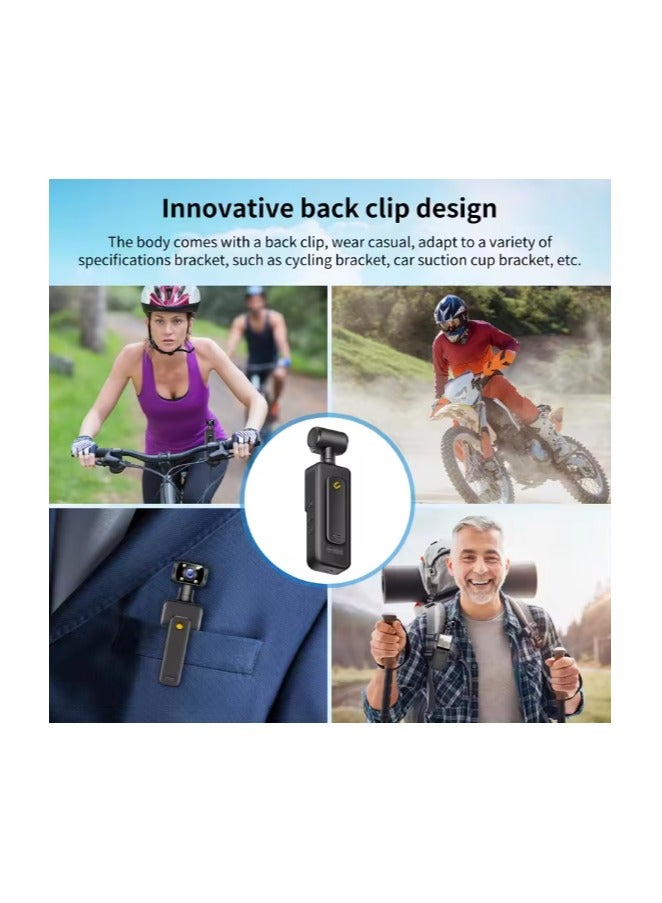 4K HD Action Camera 180 Rotatable Vlog WiFi Mini Sports Wearable Camera Infrared Night Vision Sports DV Driver Bicycle - Image 3