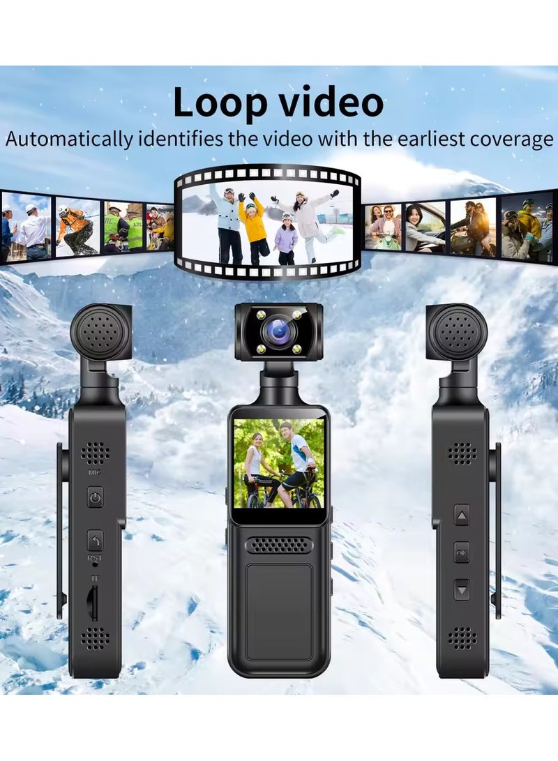 4K HD Action Camera 180 Rotatable Vlog WiFi Mini Sports Wearable Camera Infrared Night Vision Sports DV Driver Bicycle - Image 5