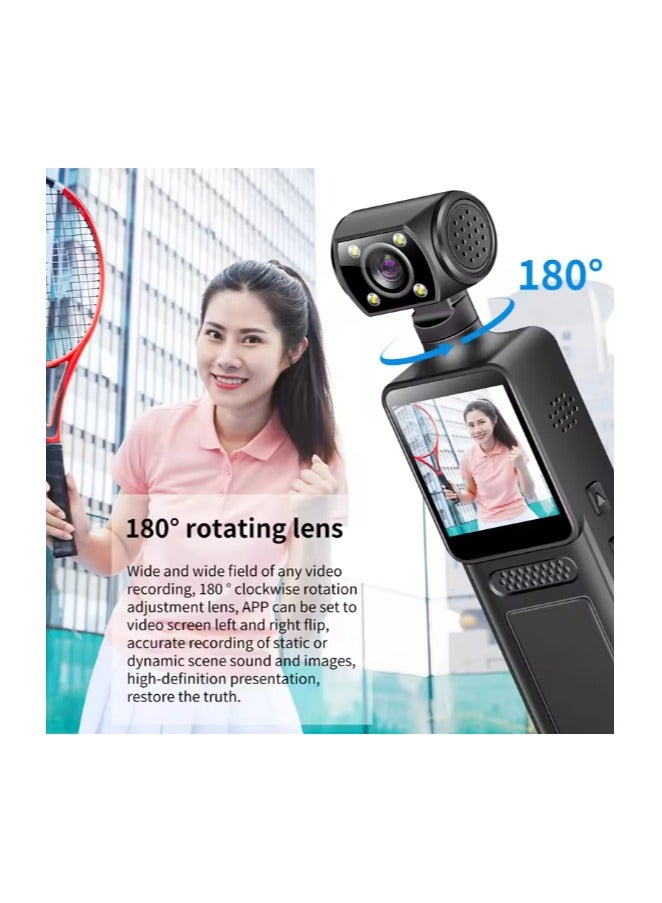 4K HD Action Camera 180 Rotatable Vlog WiFi Mini Sports Wearable Camera Infrared Night Vision Sports DV Driver Bicycle - Image 4