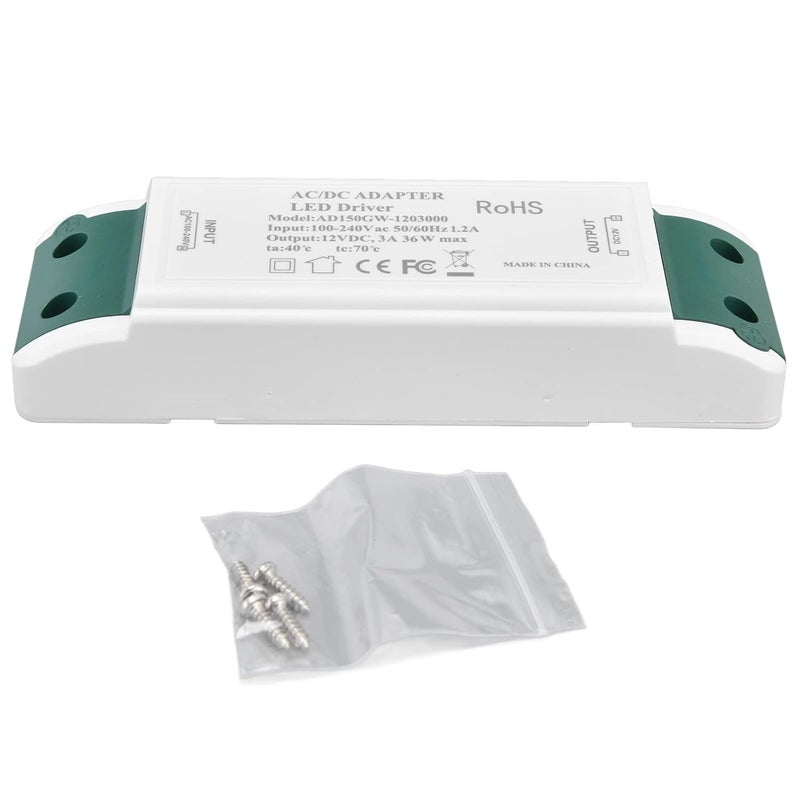FTVOGUE محول سائق LED 12 فولت 0-36 واط 3 أمبير 100-240 فولت تيار متردد إلى 12 فولت تيار مستمر محول جهد ثابت للتيار - Image 1