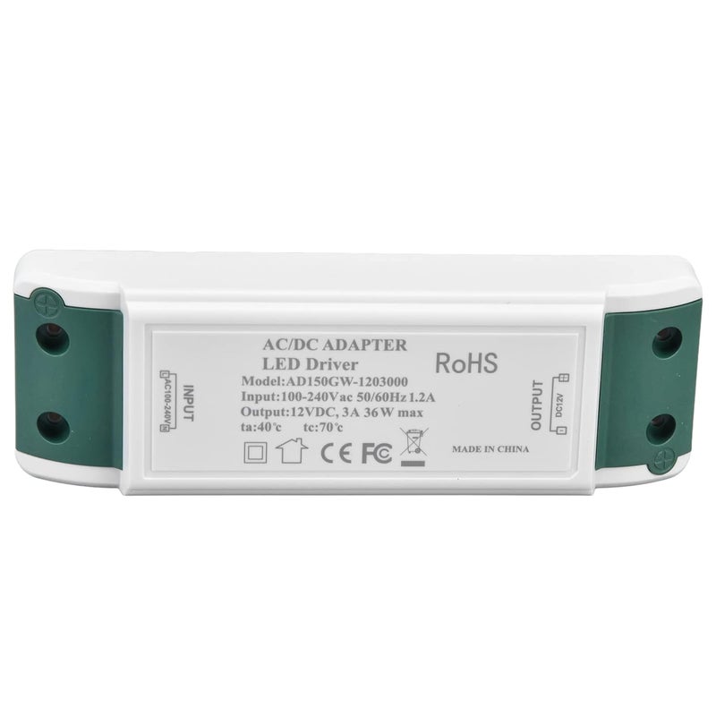 FTVOGUE محول سائق LED 12 فولت 0-36 واط 3 أمبير 100-240 فولت تيار متردد إلى 12 فولت تيار مستمر محول جهد ثابت للتيار - Image 5