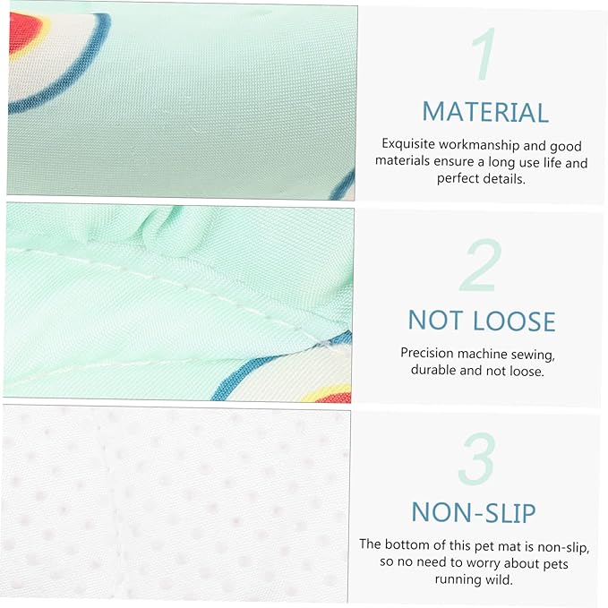 2pcs Pet Cooling Mat for Small Animals Non- Bedding for Hamsters Guinea Pigs and More Soft and Comfortable Floor Pad Avocado 22X22X2CM Green - Image 3