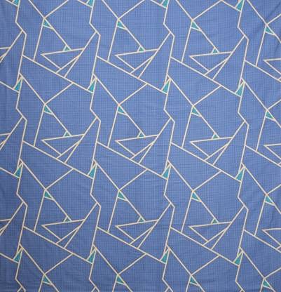 TIB 130 GSM Cotton Feel Polycotton Quilt Cover Blanket Cover Razai Duvet Cover for Double Size Duvets with Zip 90x 100 Abst Blue - Image 2
