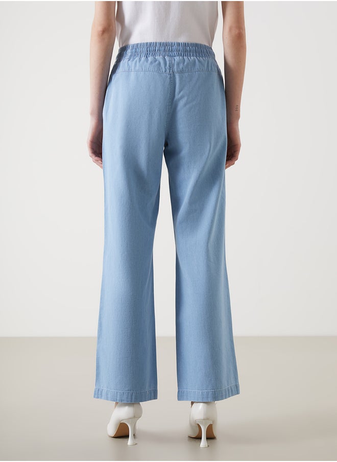 LC WAIKIKI - Wideleg Women's Jeans With Elastic Waist - Image 1