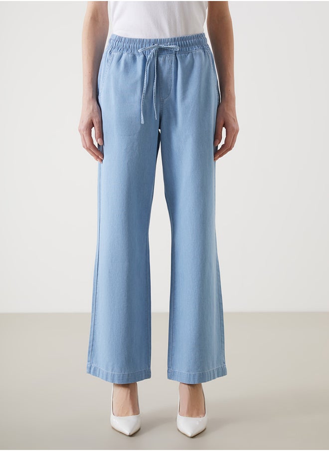 LC WAIKIKI - Wideleg Women's Jeans With Elastic Waist - Image 1