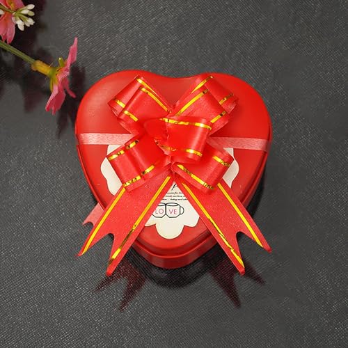 Chocozone 100Pcs Pull Flower Ribbon for Gift Wrap & Decoration Multicolor Pull Ribbon Bows (Size : 15) Pull Ribbons for Gift Wrapping (Red) - Image 5