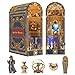 Tonecheer DIY Book Nook Kit for Adults 3D Wooden Puzzle Bookend Miniature House Kit Booknook Bookshelf Insert Decor with Dust Cover and LED Lights Gifts Spacetime Museum - Image 3
