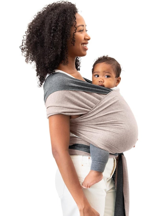 Moby Baby Wrap Carrier Reversible for Newborns to Toddlers (8-33lbs), Infant Sling Carrier, Ultra Lightweight & Hands Free Design, Adjustable for All Body Types (Taupe/Charcoal) - Image 5