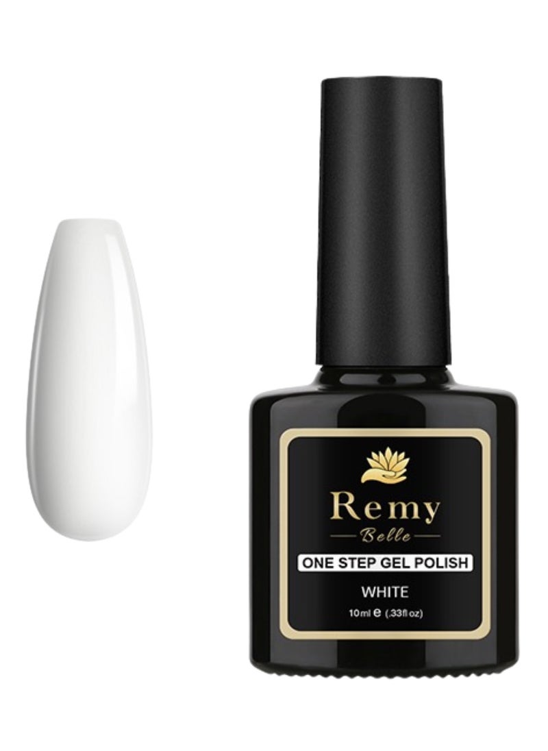 Remy Belle Remy Belle One Step Gel Polish, Gel Polish Top Base Coat 3 in 1, Soak Off UV Gel Polish 10 ml White  - Image 1