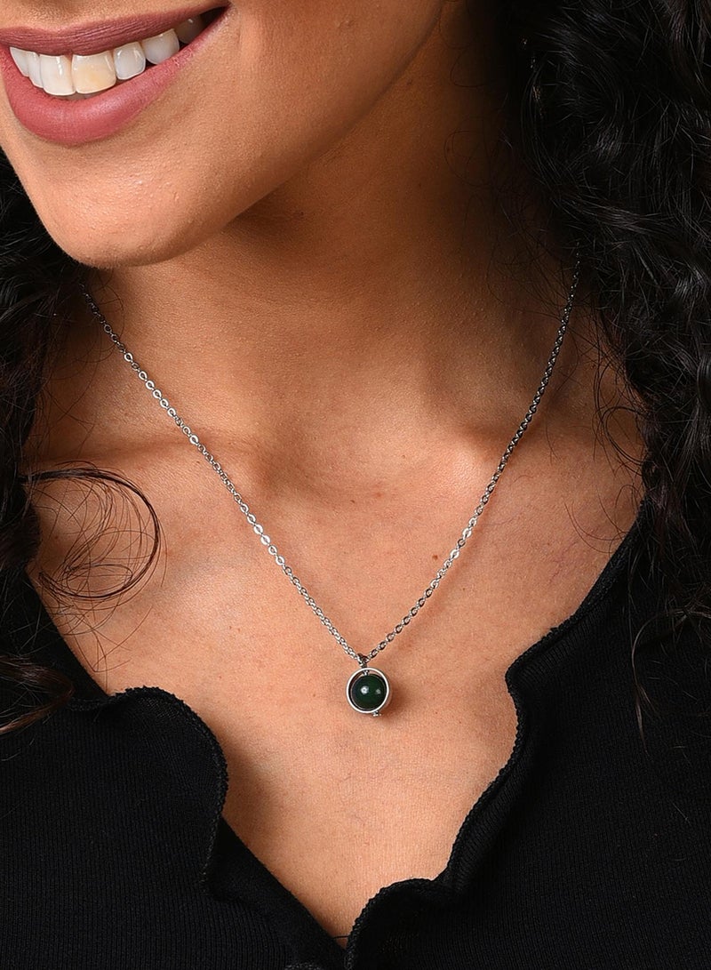 SOHI Green Artificial Chain Necklace Jewellery - Image 2