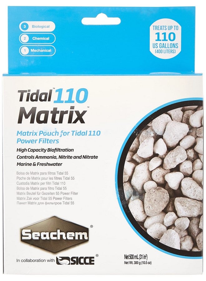 سي تشيم مرشح بيولوجي عالي السعة من Seachem Matrix - ترشيح المياه البحرية والمياه العذبة والمد والجزر، أبيض - Image 1