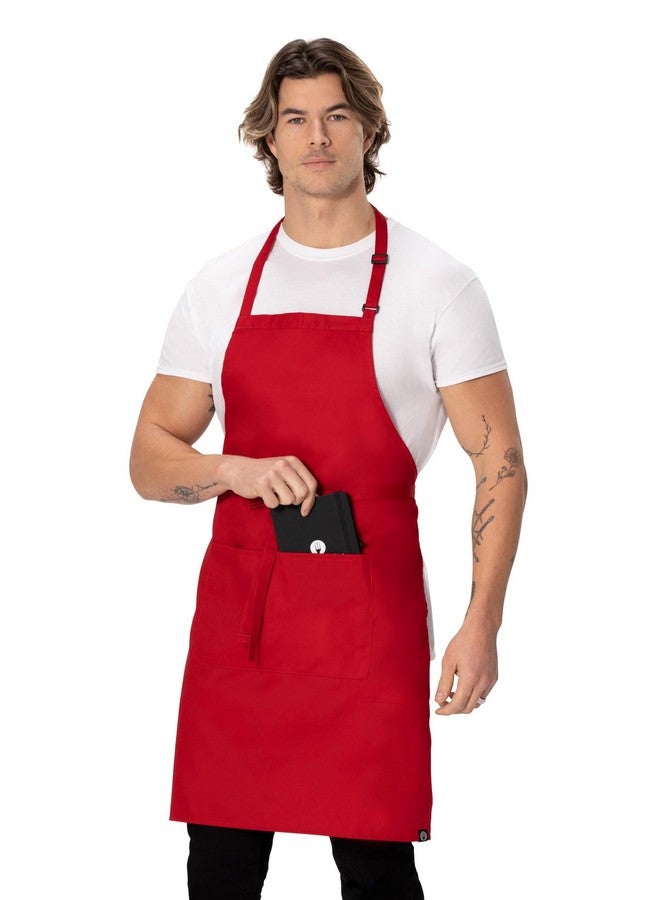 Chef Works Unisex Butcher Apron, Red, One Size - Image 4