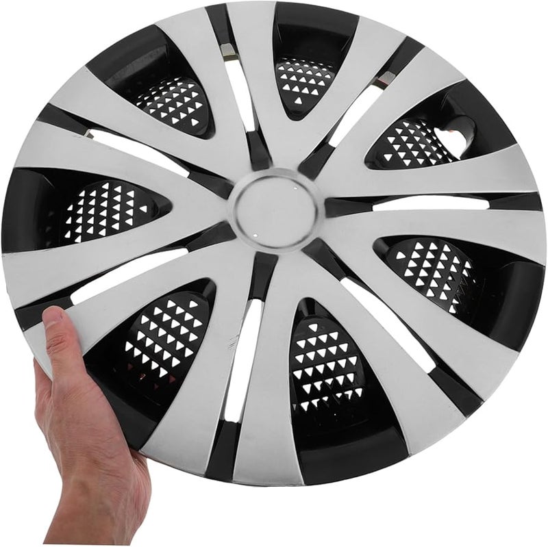 أسود 4 قطع أغطية عجلات السيارة مناسبة لعدة مركبات أغطية مركزية - Image 4