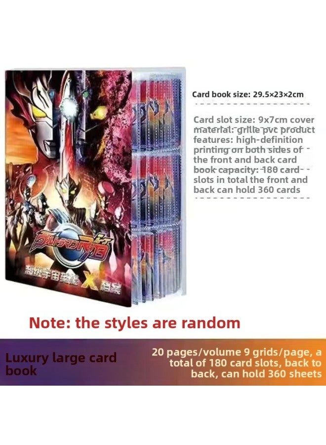 Ultraman Card Collection Book Luxury Jiugongge Gilding Loose-leaf Large Card Book Genuine Star Flash Card Children's Toys