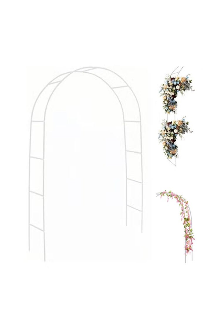 Generic Trellis,Garden Trellis,Garden Arch,Dark Green Iron Arbor,Plants Metal Wedding Arches Ceremony Party Outdoor Floral Decor  Arbor Courtyard Arbor Trellis White  - Image 1