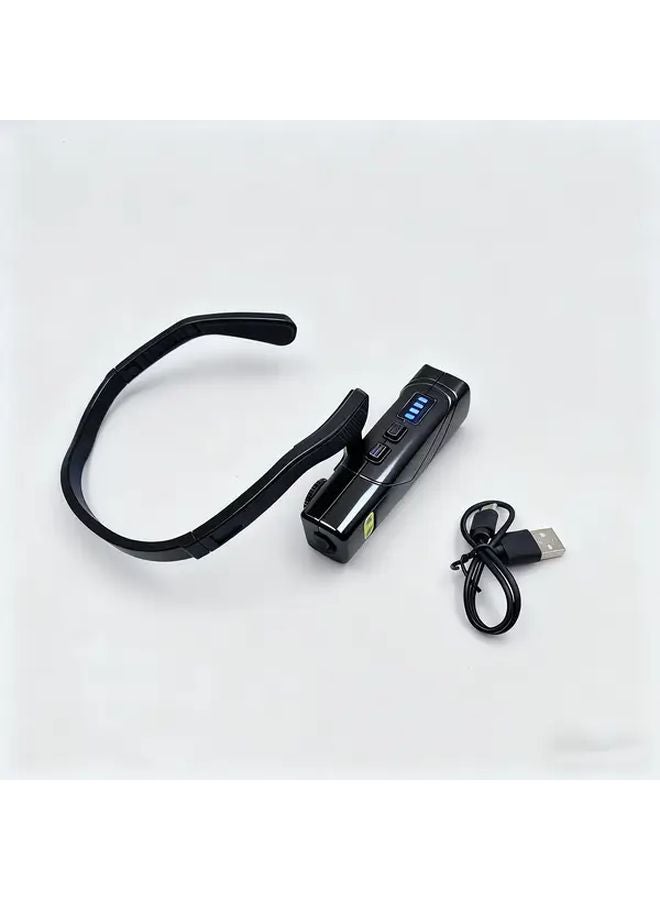 Da Black Motion Sensor LED Headlamp 5 Modes Type C Rechargeable Adjustable Headband - Image 1