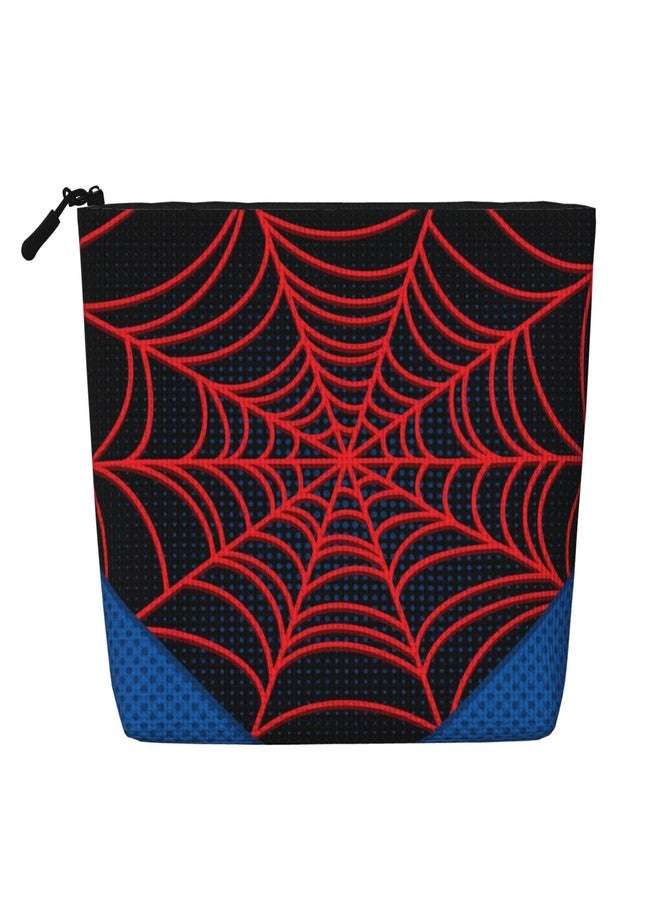 Black Spider Web Travel Toiletry Bag for Boys - Cute Small Water-resistant Makeup Bag for Kids & Women - Foldable Cosmetic Organizer Storage Bag for Toiletries Accessories Bathroom Stuff - Image 1