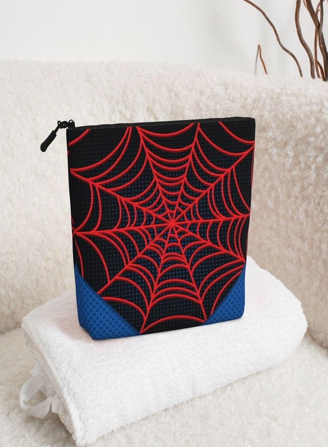 Black Spider Web Travel Toiletry Bag for Boys - Cute Small Water-resistant Makeup Bag for Kids & Women - Foldable Cosmetic Organizer Storage Bag for Toiletries Accessories Bathroom Stuff - Image 5