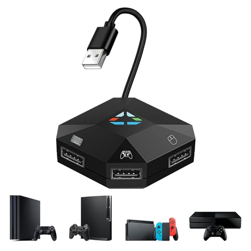 DUEQID Adapter Keyboard and Mouse Converter for N Switch, Keyboard and Mouse Adapter Compatible with PS4/PS3/Xbox360/Xbox One Consoles, Supports Custom - Image 4