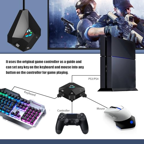 DUEQID Adapter Keyboard and Mouse Converter for N Switch, Keyboard and Mouse Adapter Compatible with PS4/PS3/Xbox360/Xbox One Consoles, Supports Custom - Image 2