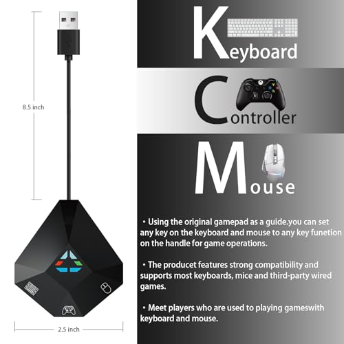 DUEQID Adapter Keyboard and Mouse Converter for N Switch, Keyboard and Mouse Adapter Compatible with PS4/PS3/Xbox360/Xbox One Consoles, Supports Custom - Image 5