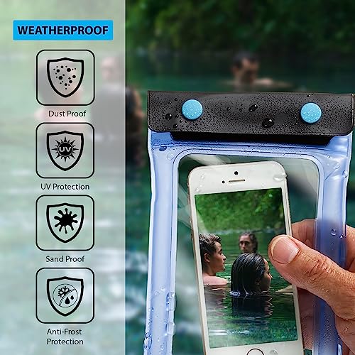 Lewis N. Clark WaterSeals Triple Seal Floating Waterproof Pouch + Dry Bag for Cell Phone, Great for Kayak, Canoe, Pool, Beach, Blue (5.5X4.25) - Image 3