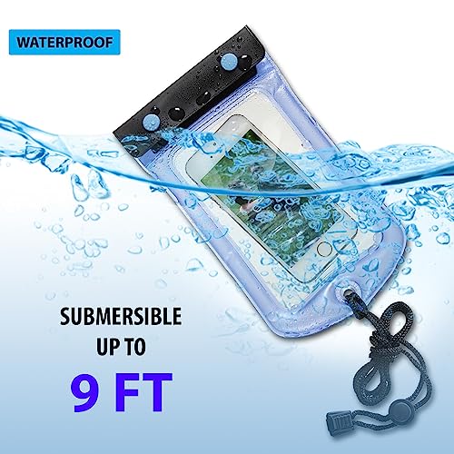 Lewis N. Clark WaterSeals Triple Seal Floating Waterproof Pouch + Dry Bag for Cell Phone, Great for Kayak, Canoe, Pool, Beach, Blue (5.5X4.25) - Image 4