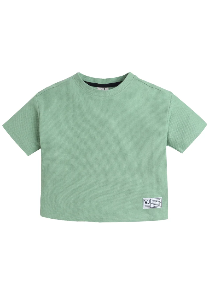 فكتور اند جين Junior Boys Cotton Tee - Fresh Green