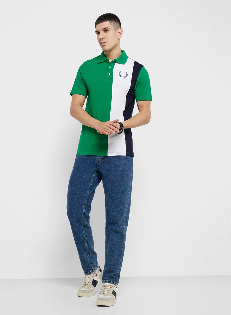 سفنتي فايف Colorblock Emblem Panel Polo Shirt