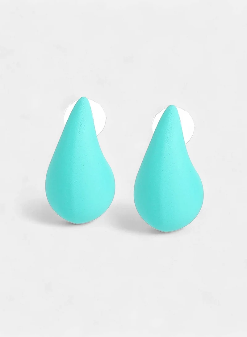 SOHI Teardrop Shaped Artificial Stud Earring Jewellery
