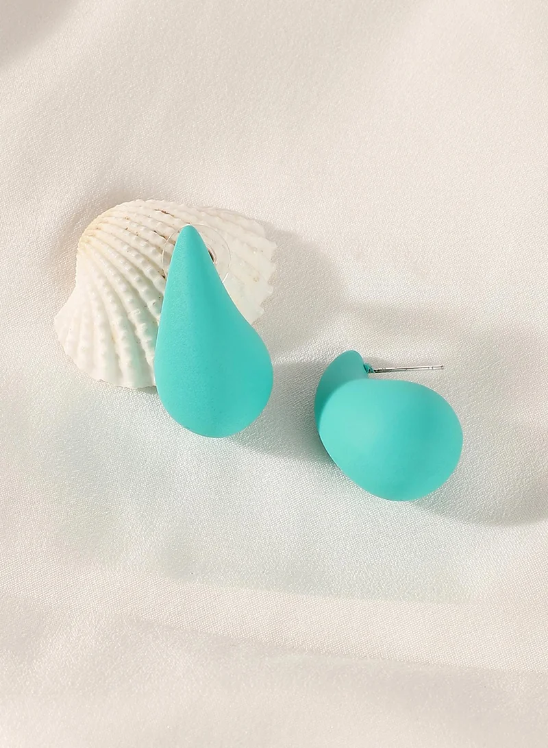 SOHI Teardrop Shaped Artificial Stud Earring Jewellery