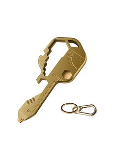 Tool Keychain Multitool 24 In 1 Key Tool Portable Key Shaped Pocket Tools Hand Tools Repair Gadgets Ruler Bottle Opener Drill Drive Screwdriver Hex Wrench Gold